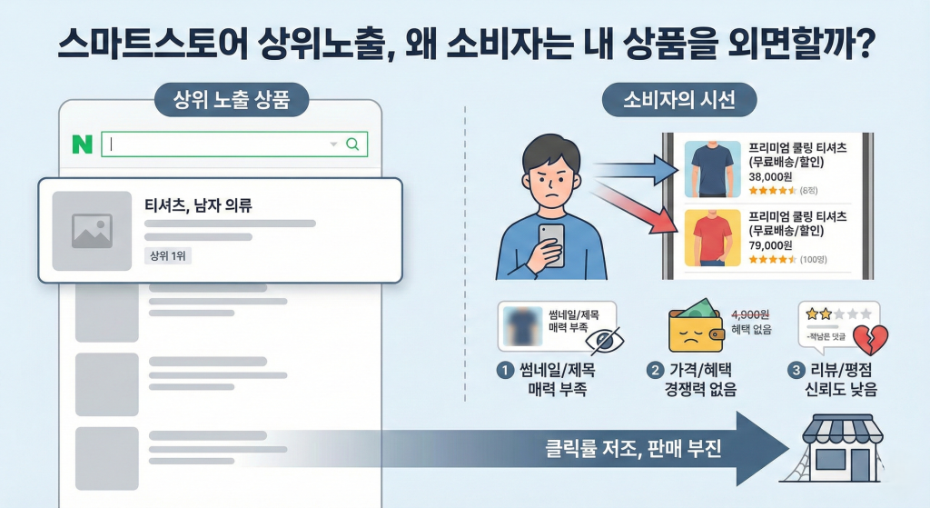 스마트스토어 상위노출 안 되는 근본적 이유