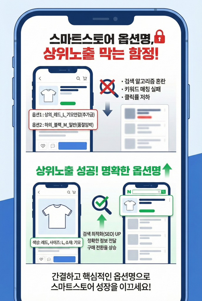 스마트스토어 상위노출 옵션명 중요성