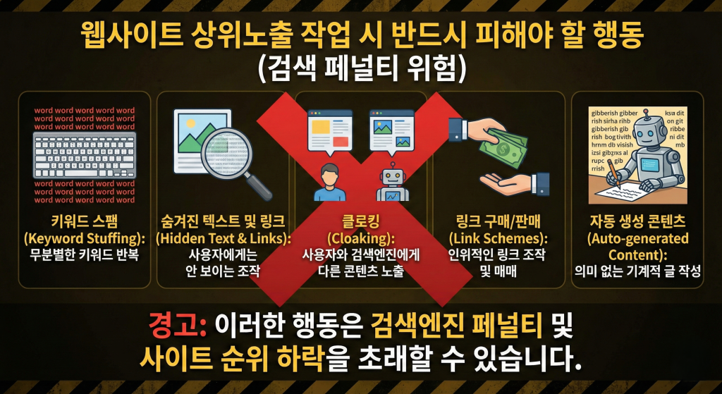 상위노출 주의사항