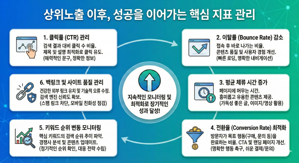 웹사이트 상위노출 관리 지표