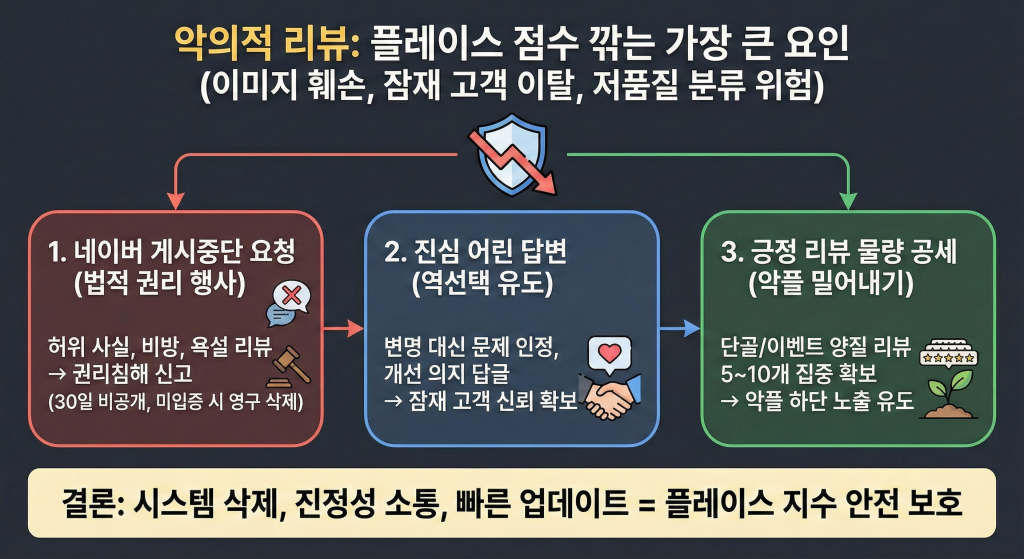 네이버 플레이스 상위노출 악플 리뷰 삭제법 및 대처법