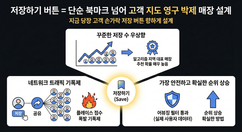 네이버 플레이스 상위노출 저장하기 치명적 영향