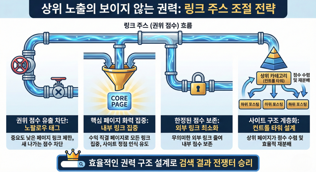 백링크 링크 주스 조절