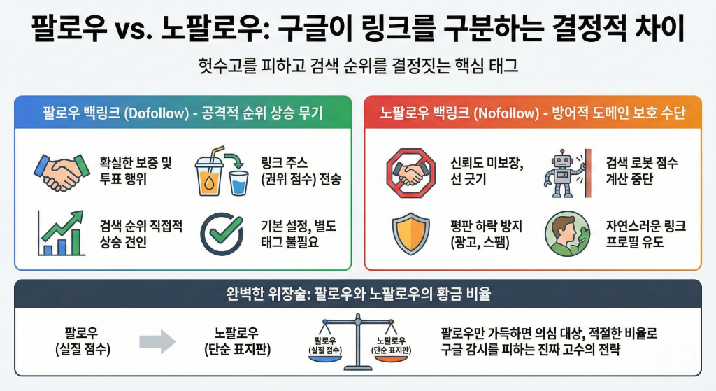 백링크 팔로우 노팔로우 차이점