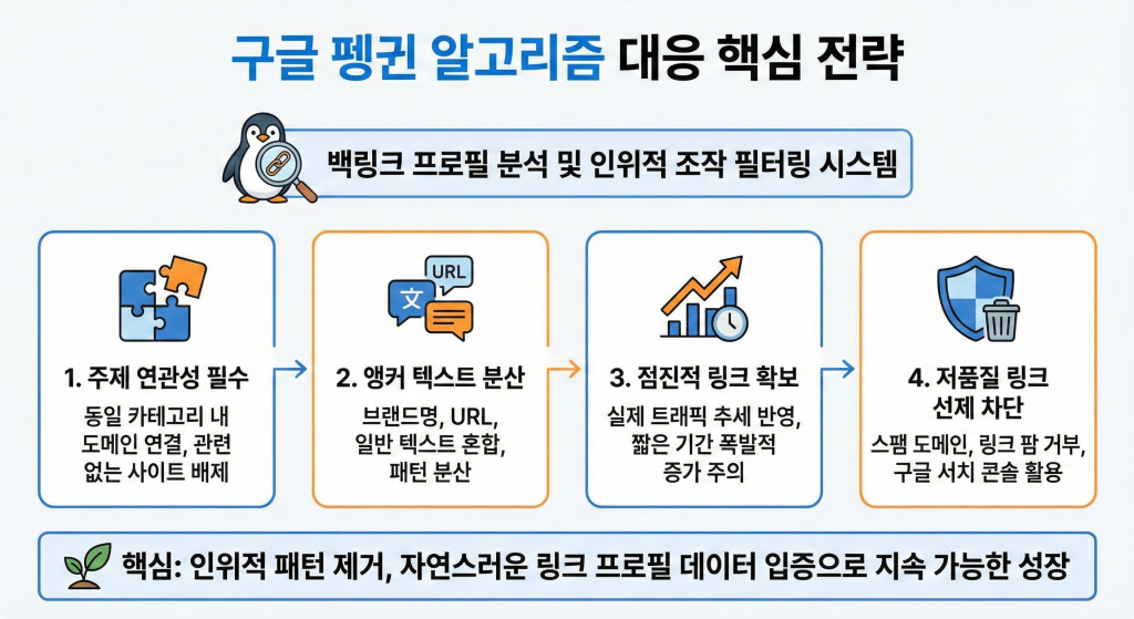 백링크 펭귄 알고리즘 대응 전략
