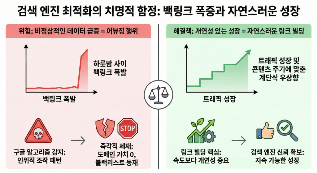백링크 폭증 참사