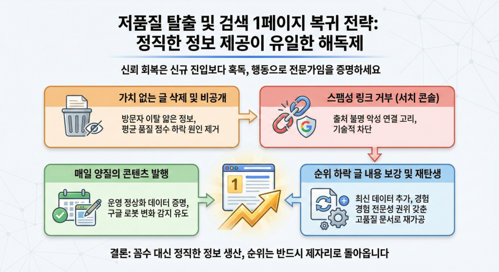 웹사이트 상위노출 저품질 탈출 방법