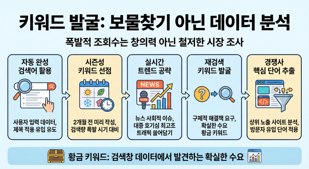 웹사이트 상위노출 황금 키워드 발굴 방법