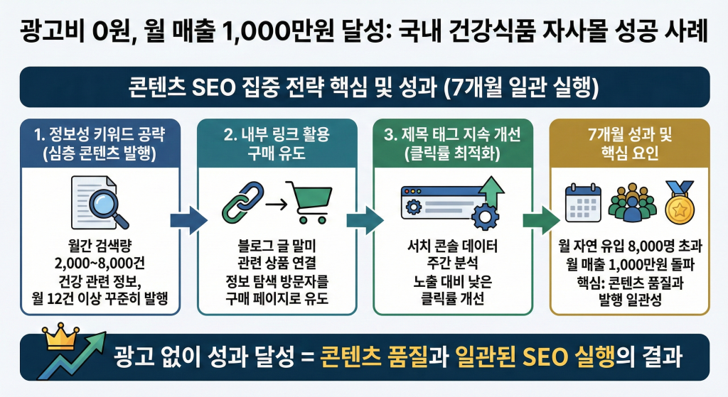 자사몰 상위노출 무광고 1000만원 매출 기법