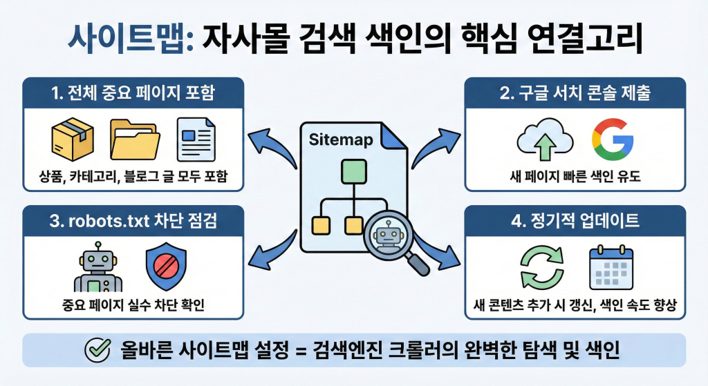자사몰 상위노출 사이트맵 robots 텍스트 설정법