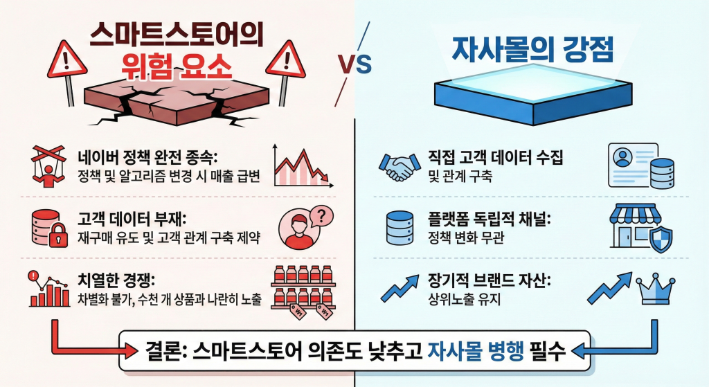자사몰 상위노출 스마트스토어 의존도 절약 대비책
