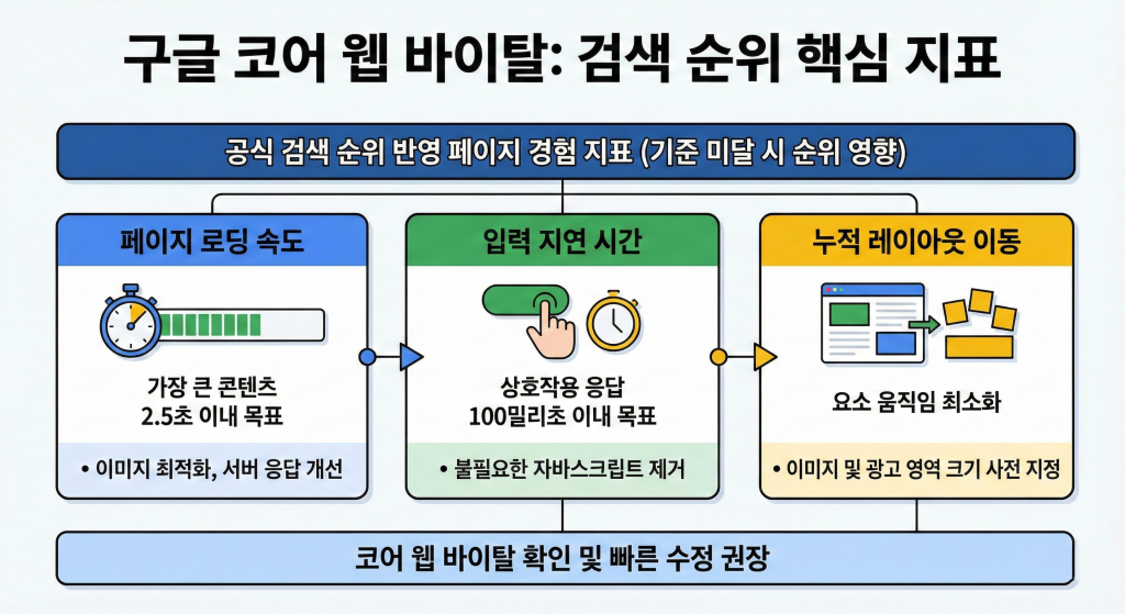 자사몰 상위노출 코어 웹 바이탈 점수 향상 방법