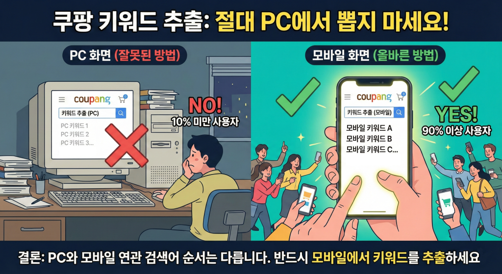 쿠팡 상위노출 모바일 키워드