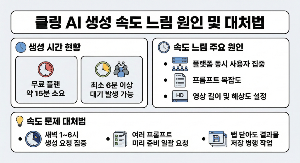 클링 AI 생성 속도 개선 및 대처법