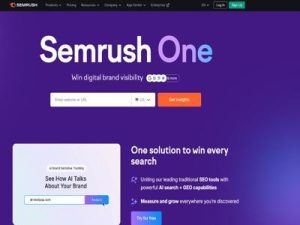 semrush 홈페이지