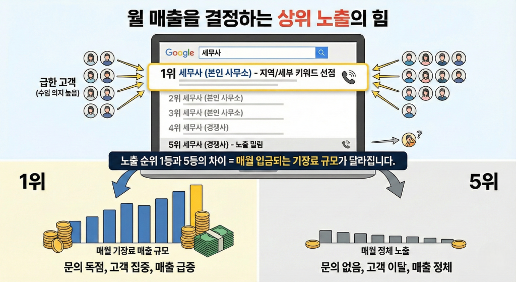 상위 노출의 힘
