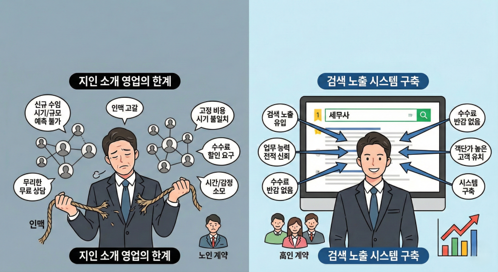 지인 소개 영업의 한계