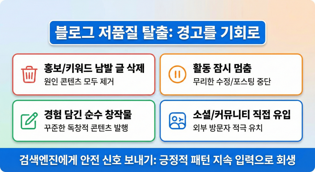 SEO 트렌드 저품질 블로그 탈출 방법