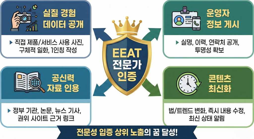 SEO 트렌드 전문성 신뢰 수확