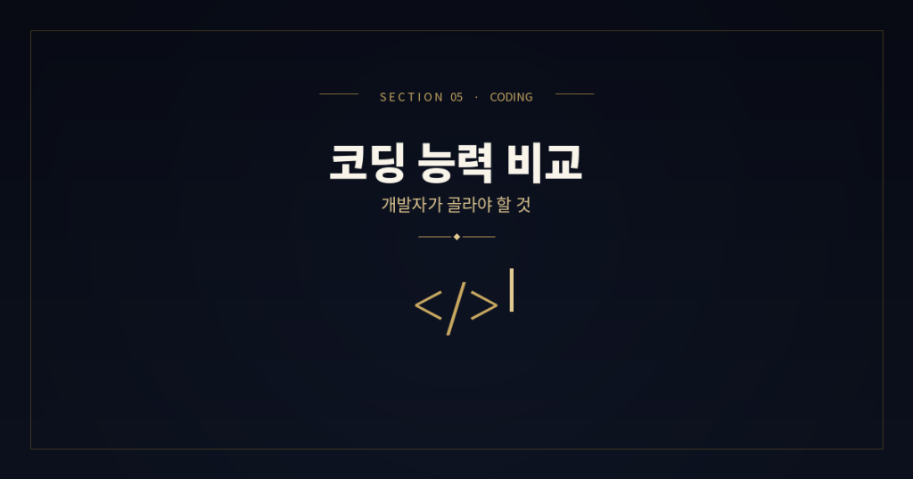 AI 코딩 능력 비교 가이드