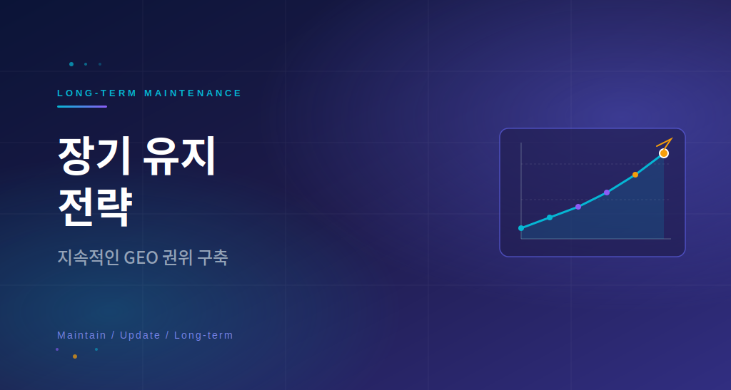 GEO 장기 유지 전략 지속 관리