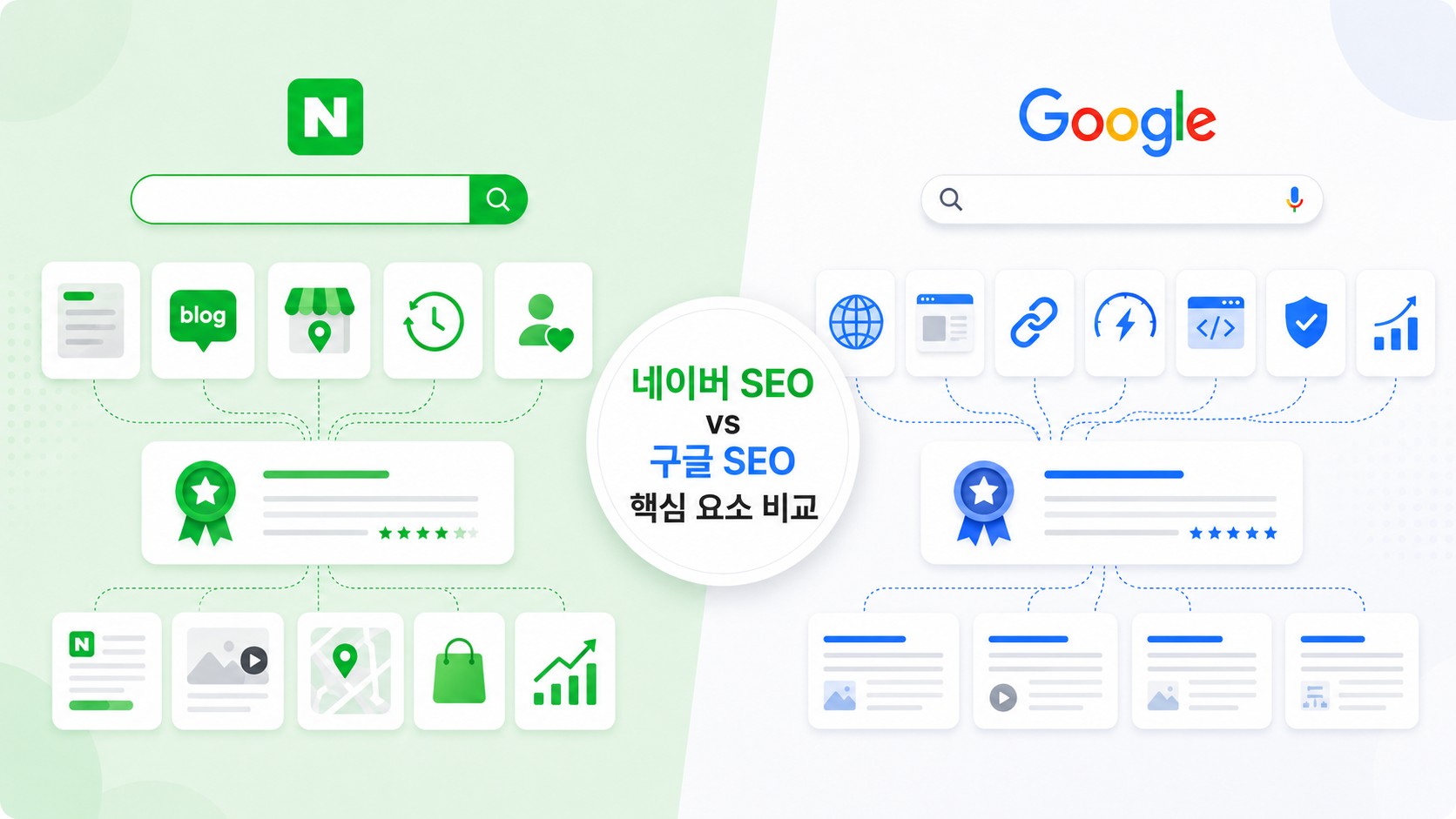 네이버SEO구글SEO-랭킹요소-핵심신호-알고리즘비교