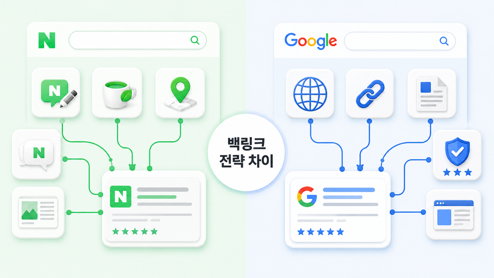 네이버SEO구글SEO-백링크전략-링크빌딩-플랫폼별차이